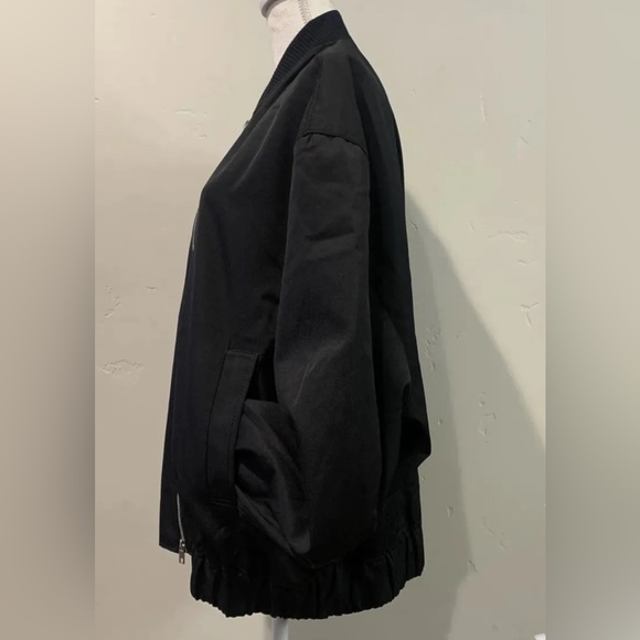 ZARA OVERSIZE WOOL BOMBER BLACK JACKET LIMITED EDITION WOMEN SIZE SMALL NWT - Picture 7 of 12